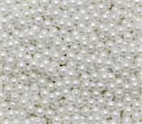 Pearl Coat Round 4mm : CP4-25001 - Snow - 50 pieces