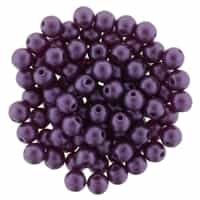 Pearl Coat Round 4mm : CP4-25032 - Purple Velvet - 50 pieces