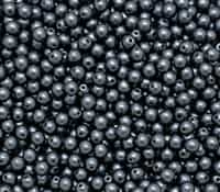 Pearl Coat Round 4mm : CP4-25037 - Charcoal - 50 pieces