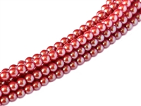 Pearl Coat Round 4mm : CP4-30005 - Pearl Shell Cranberry - 50 pieces