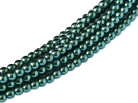 Pearl Coat Round 4mm : CP4-30010 - Pearl Shell Dark Teal - 50 pieces