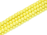 Pearl Coat Round 4mm : CP4-30011 - Pearl Shell Lemon Drop - 50 pieces