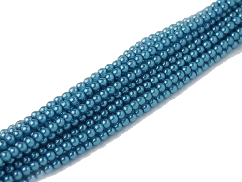 Pearl Coat Round 4mm : CP4-63675 - Poseidon Blue - 50 pieces