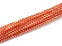 Crystal Pearl Round 4mm : CP4-63875 - Pearl - Crystal Coral - 50 pcs