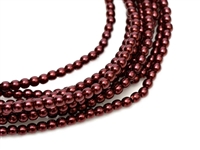Pearl Coat Round 6mm : CP6-10186 - Wine - 25 Pearls