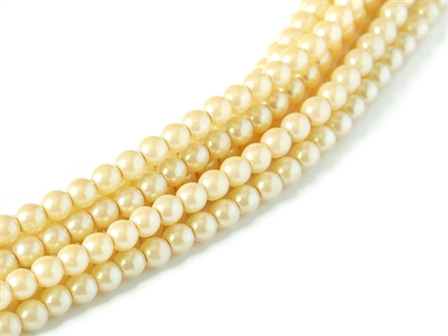 Pearl Shell Round 6mm : CP6-30002 - Sunlight - 25 Pearls