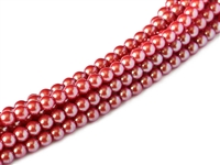 Pearl Shell Round 6mm : CP6-30005 - Cranberry - 25 Pearls