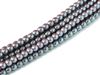 Pearl Shell Round 6mm : CP6-30006 - Plum - 25 Pearls