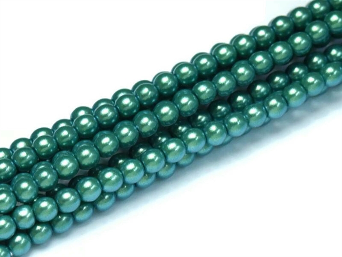 Pearl Shell Round 6mm : CP6-30020 - Peppermint - 25 Pearls