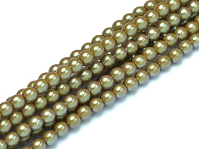 Pearl Shell Round 6mm : CP6-30023 - Topaz - 25 Pearls