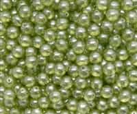 Pearl Lights Round 6mm : CPL6-68540 - Light Olive - 25 pieces