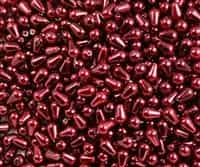 Pearl Coat - Vertical Drops 6/4mm: CPVD4-61265 - Pearl - Burgundy - 25 Pieces