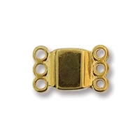 CR064GP - Magnetic Clasp 3-Ring 13.7x8.6mm - Gold Plated