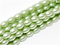 Pearl Coat Rice 6mm x 4mm : CRP6-10113 - Creme Mint - 25 Pearls