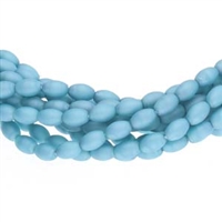 Pearl Coat Rice 6mm : CRP6-70437M - Matte Cerulean Blue - 25 Pearls