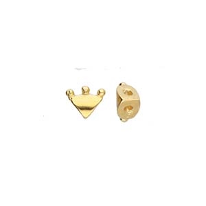 CYM-AR-012431-GP - Kambia - Acros Side Bead - 24kt Gold Plated - 1 Piece