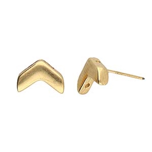 CYM-CHV-012900-GP - Ganema Earring Finding - 24K Gold Plate - 1 Piece