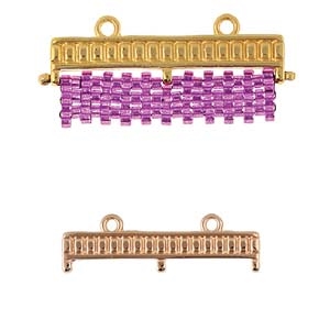 CYM-D11-013809-RG - Kouroupa II - Delica Bead Ending - Rose Gold Plated - 1 Piece