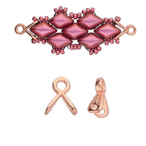 CYM-GD-012049-RG - Triades - GemDuo Bead Ending - Rose Gold Plated -  1 Piece