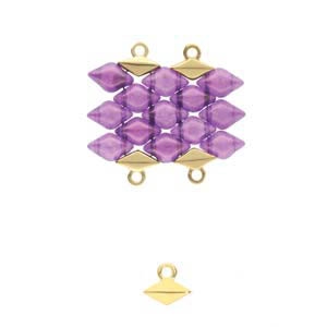 CYM-GD-012498-GP - Komia - GemDuo Bead Ending - 24kt Gold Plated -  1 Piece