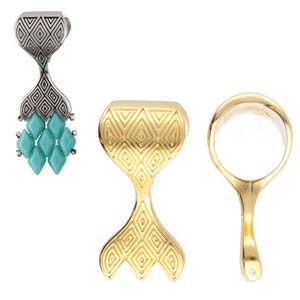 CYM-GD-013684-GP - Paliochori - GemDuo Bail - 24KT Gold Plated - 1 Piece