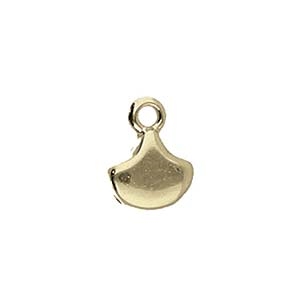 CYM-GNK-012898-AB - Karavos - Ginko Bead Ending - Antique Brass Plated  - 1 Piece