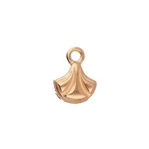 CYM-GNK-013056-RG - Padanassa - Ginko Bead Ending - Rose Gold Plate - 1 Piece