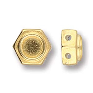 CYM-HC-012047-GP - Kanakari - Honeycomb Bead Substitute - 24kt Gold Plated - 1 Piece