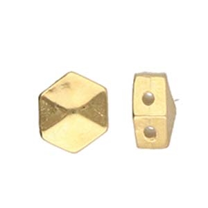 CYM-HC-012321-GP - Galini - Honeycomb Bead Substitute - 24kt Gold Plated - 1 Piece