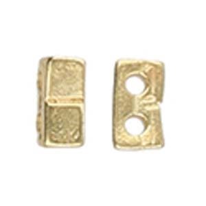 CYM-HT-012325-GP - Klouvas - Half Tila Bead Substitute - 24kt Gold Plated - 1 Piece
