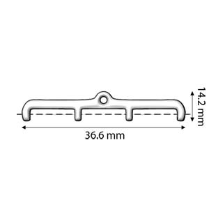 CYM-M11-012840-GP - Skafi IV - Miyuki 11/0 Bead Ending - 24K Gold Plate - 1 Piece