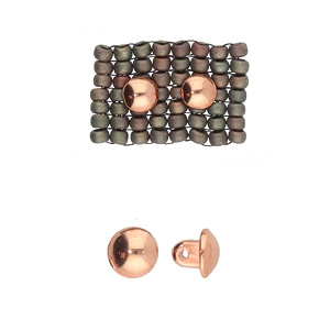 CYM-M80-012214-RG - Kymo - Miyuki 8/0 Seed Bead Substitute - Rose Gold Plated - 1 Piece