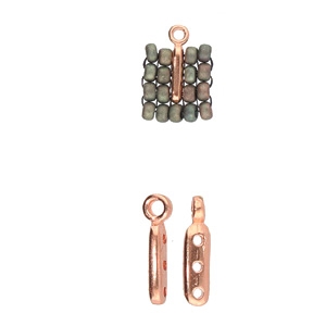 CYM-M80-012225-RG - Zakros - 8/0 Seed Bead Ending - Rose Gold Plated -  1 Piece