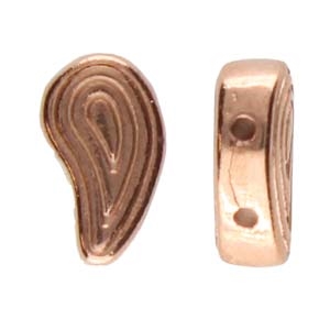 CYM-PD-013094-RG - Merihas - PaisleyDuo Bead Substitute - Rose Gold Plate - 1 Piece