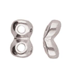 CYM-SD-012201-SP - Kaparia - SuperDuo Side Bead - Antique Silver Plated - 1 Piece