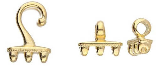CYM-SD-012437-GP - Mesaria III - SuperDuo Hook & Eye Clasp - 24kt Gold Plated -  1 Set