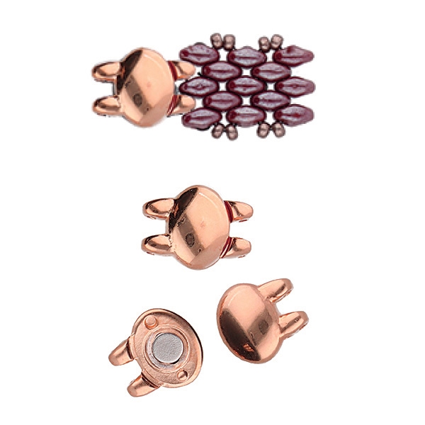 CYM-SD-012499-RG - Kypri - SuperDuo Magnetic Clasp - Rose Gold Plated -  1 Piece