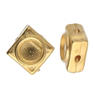 CYM-SQ-012046-GP - Panormos - Silky Bead Substitute - 24kt Gold Plated - 1 Piece
