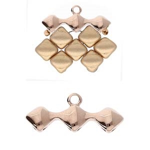 CYM-SQ-012442-RG - Kionia III - Silky Bead Ending - Rose Gold Plate - 1 Piece