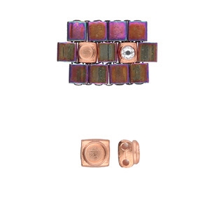 CYM-TL-012008-RG - Peponas - Tila Bead Substitute - Rose Gold Plated - 1 Piece