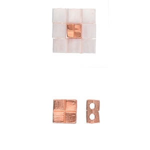 CYM-TL-012358-RG - Voutakos - Tila Bead Substitute - Rose Gold Plated - 1 Piece