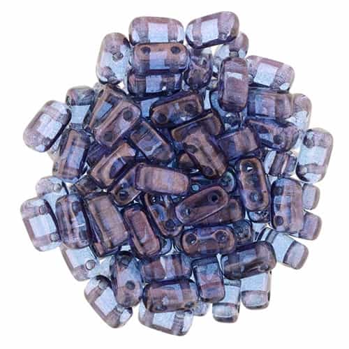 CzechMates Bricks 3x6mm - CZB-15726 - Luster - Transparent Amethyst