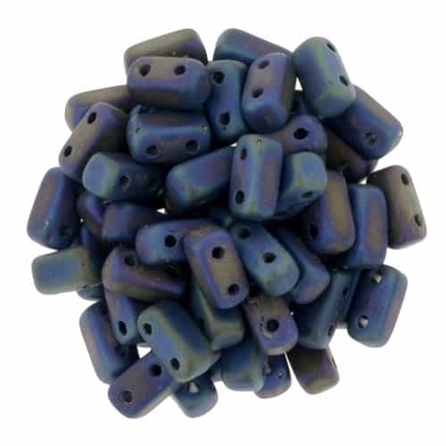 CzechMates Bricks 3x6mm - CZB-21135 - Matte Iris Blue - 25 Pieces