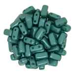 CzechMates Bricks 3x6mm - CZB-25027 - Pearl Coat - Teal - 25 Pieces