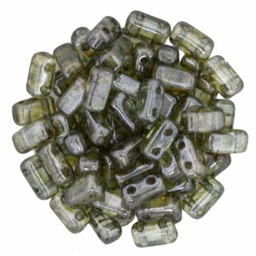 CzechMates Bricks 3x6mm - CZB-65431 - Luster - Transparent Green - 25 Pieces