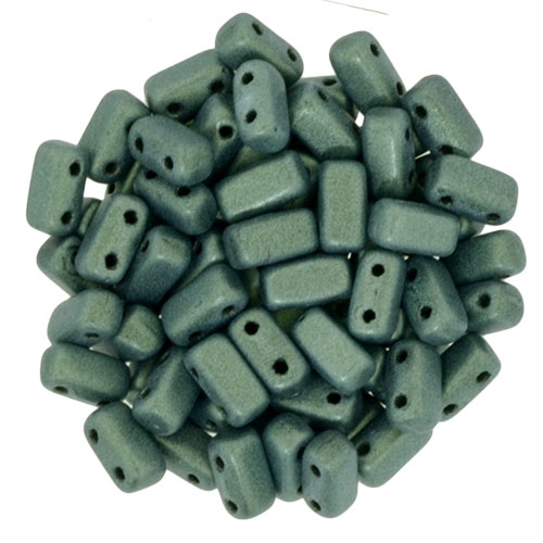 CzechMates Bricks 3x6mm - CZB-79051 - Metallic Suede - Light Green  - 25 Pieces