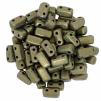 CzechMates Bricks 3x6mm - CZB-79080 - Metallic Suede - Gold - 25 Pieces