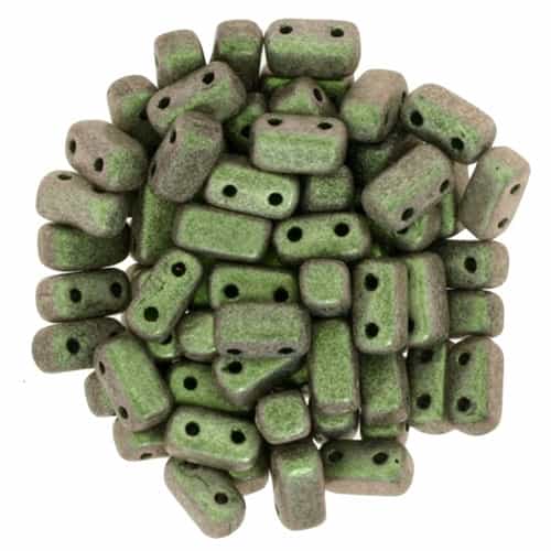 CzechMates Bricks 3x6mm - CZB-94103 - Polychrome - Olive Mauve - 25 Pieces