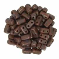 CzechMates Bricks 3x6mm - CZB-CT13610 - Umber - Copper Picasso - 25 Pieces