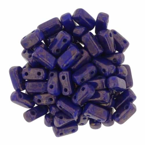 CzechMates Bricks 3x6mm - CZB-MD33060 - Indigo - Moon Dust - 25 Pieces